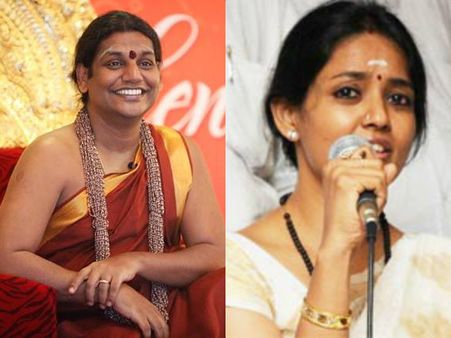 శ్రీకాళహస్తిలో వివాదాస్పద గురువు నిత్యానంద, రంజిత: మీడియాతో దురుసు