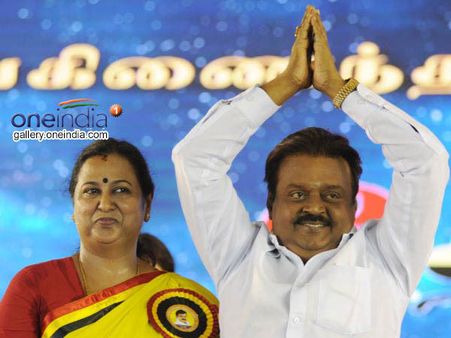 విజయకాంత్‌కు అన్నాడీఎంకె షాక్: భార్యపై 'ఓటుకు నోటు' కేసు