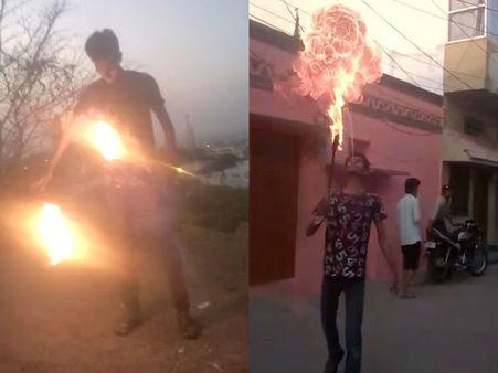 టీవీ ప్రోగ్రాం 'రియాల్టీ' గిఫ్ట్ కోసం.. నిప్పుతో చెలగాటం, మృతి (పిక్చర్స్)