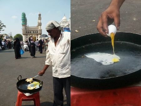 బెంబేలెత్తిస్తున్న ఎండలు: రోడ్డుపైనే ఆమ్లెట్(పిక్చర్స్)