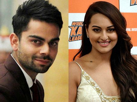 సోనాక్షితో కలిసి చిందేసిన కోహ్లీ: వీడియో హల్‌చల్