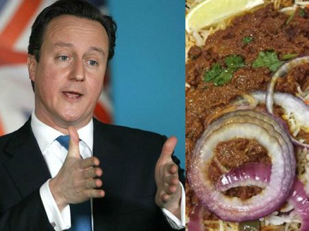 ప్రధానిగా కామెరూన్ చివరి లంచ్‌లో హైద్రాబాద్ బిర్యానీ