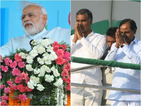 మోడీ పర్యటన: అన్నీ తానై.. హరీష్ భుజాలపై కేసీఆర్ బాధ్యతలు