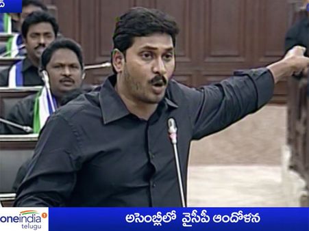 ప్రత్యేక హోదాపై అసెంబ్లీలో వైసిపి ఆందోళన