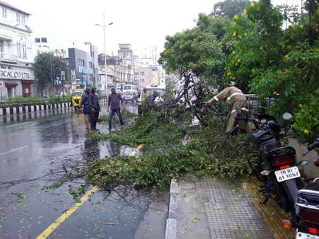 వార్ధా బీభత్సం: చిగురుటాకులా వణుకుతన్న చెన్నై, హెల్ప్ లైన్లు