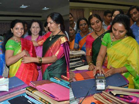 అసెంబ్లీలో కవిత చీరల బేరం: పద్మా బర్త్ డే (ఫొటోలు)