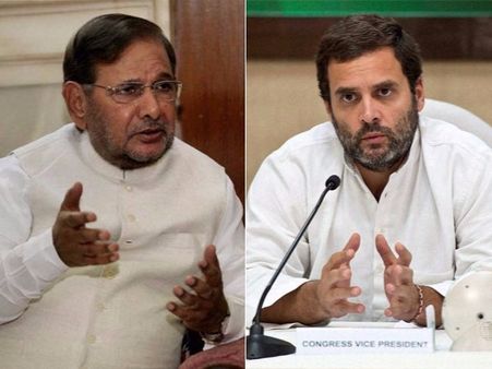 ట్విస్ట్: రాహుల్‌తో జెడియూ నేత శరద్ యాదవ్ భేటీ, పార్టీలో చీలిక?