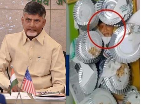 ఘోర అవమానం: సీఎం పొటోను డస్ట్‌బిన్‌గా వాడేశారు, ఎవరో కాదు..!