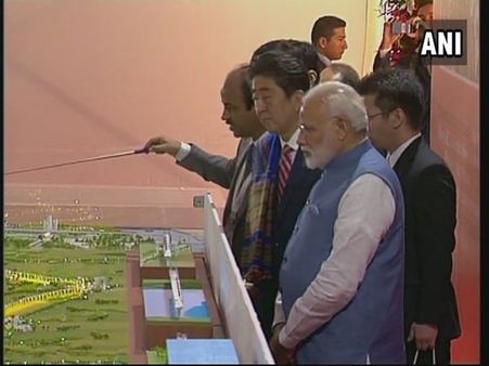 శక్తివంత జపాన్.. భారత్‌పై ఆధారపడి ఉంది: షింజో, బుల్లెట్ రైలు పనులకు శంకుస్థాపన