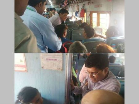 మీ సమస్యలు చెప్పండి: రైలులో ప్రయాణించిన కేంద్రమంత్రి పీయూష్