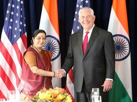 పాకిస్తాన్ కు భారత్‌, అమెరికా ఘాటు హెచ్చరిక, టిల్లర్సన్ తో మోడీ, సుష్మా భేటీ