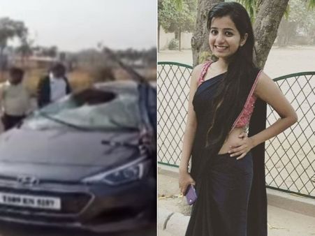 ఔటర్‌లో ఘోర ప్రమాదం, అనన్య మృతి: ఎగిరిపడ్డ కారు, దొరికిన మద్యం బాటిల్