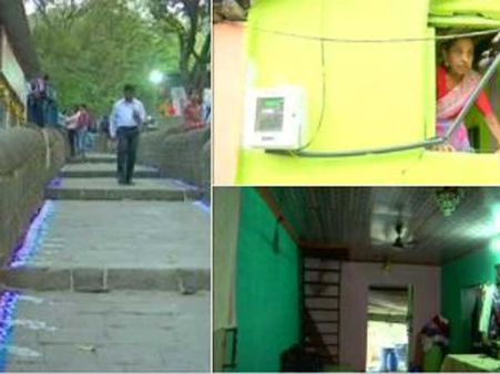 స్వాతంత్ర్యం వచ్చిన 70ఏళ్లకు వారసత్వ సంపద ఎలిఫెంటా ద్వీపానికి విద్యుత్ వెలుగులు