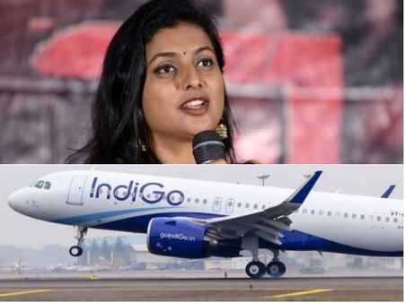 శంషాబాద్: పేలిన ఇండిగో విమానం టైరు, మంటలు, విమానంలోనే రోజా