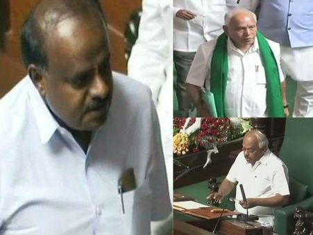 బీజేపీ వాకౌట్, ఫ్లోర్ టెస్ట్‌లో నెగ్గిన కుమారస్వామి: ఏం చేయలేనని సీఎం, దులిపేసిన యెడ్డీ