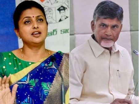 దాచేపల్లి ఇష్యూ.. బాబు రాజీనామా చేయాలి: రోజా బైఠాయింపు, పోలీసులతో వాగ్వాదం