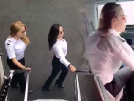 కార్లతో కాదు.. విమానంతో మహిళా పైలట్ల ప్రమాదకర కికి ఛాలెంజ్