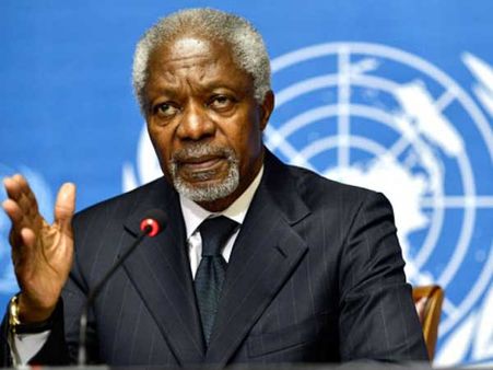 ఐక్యరాజ్యసమితి మాజీ సెక్రటరీ కోఫీ అన్నన్ కన్నుమూత