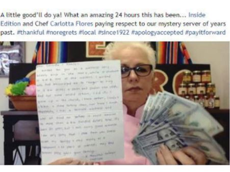 20ఏళ్లకు దొంగిలించిన సొమ్ముతోపాటు వడ్డీ చెల్లించిన వెయిట్రెస్: చలించిన యజమాని