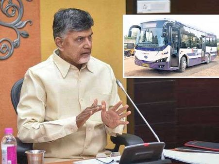 బస్సుల నిర్వహణ సక్రమంగా ఉండాలి:సిఎం చంద్రబాబు;రాజధానిలో తొలి ఈ-బస్సు