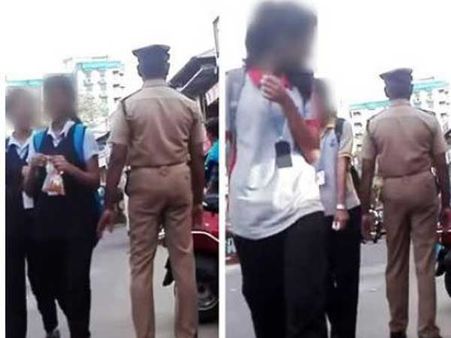 అమ్మాయిలను తాకుతూ హోంగార్డు వెకిలి చేష్టలు: వీడియో వైరల్, వేటు పడింది