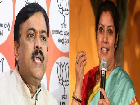 గవర్నర్‌ నరసింహన్‌ ను కలిసిన ఎంపి జీవీఎల్;కాంగ్రెస్‌తో టీడీపీ పొత్తు సిగ్గుచేటు:పురంధేశ్వరి