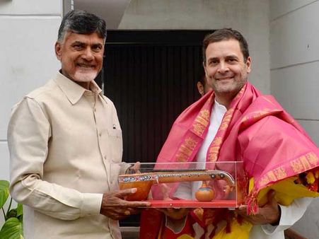 అరుదైన ఘట్టం, రాజకీయాల్లో కీలక పరిణామం: రాహుల్ ఇంటికి చంద్రబాబు, భేటీలో ఏం మాట్లాడారంటే?