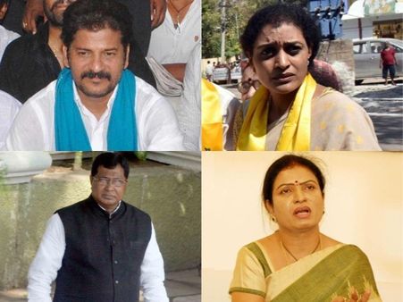 కాంగ్రెస్‌కు భారీ షాక్: జానా, రేవంత్, సుహాసిని, డీకే అరుణ.. వెనుకంజలో మహామహులు