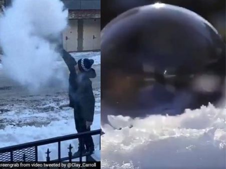 అమెరికాలో చలి ఎలా ఉందంటే.. ఈ వీడియోలు చూస్తే ఒళ్లు జలదరిస్తుంది!