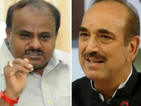 కర్నాటకలో సంకీర్ణ ప్రభుత్వానికి గండం..బెంగళూరుకు ఆజాద్