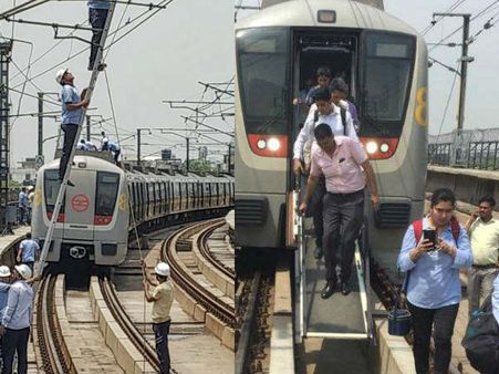 టెన్షన్ పెట్టిన మెట్రో రైల్.. మధ్యలో నిలిపివేత! ఇరుక్కుపోయిన ప్రయాణికులు..