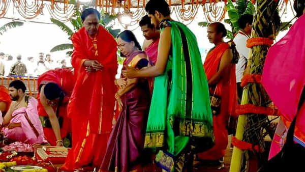 ముగిసిన జలసంకల్ప హోమం .. కాళేశ్వరం ప్రాజెక్ట్ జాతికి అంకితం