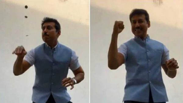 భళా రాజ్యవర్ధన్ భళా: ఏకాగ్రతకు ఓ ట్రిక్ సూచించిన ఎంపీ..వీడియో వైరల్