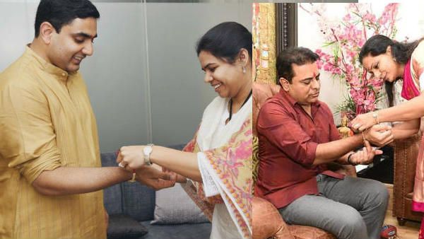 తెలుగురాష్ట్రాల్లో ఘనంగా రాఖీ పండగ, గవర్నర్ దంపతులకు చిన్నారుల రాఖీ, కేటీఆర్, జగన్‌కు కూడా