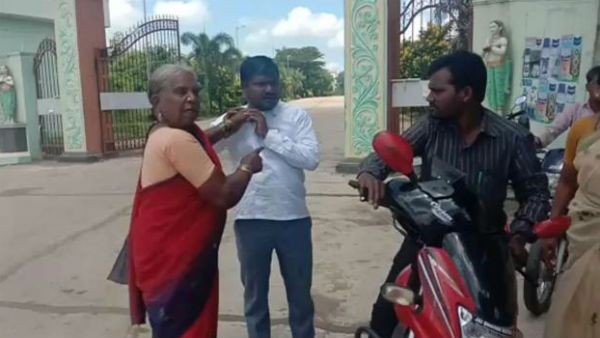 భూమి పట్టా ఇవ్వలేదంటూ.. వీఆర్వో గల్లా పట్టుకున్న మహిళ...!