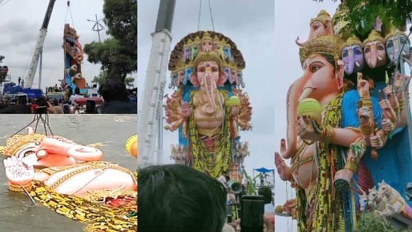 గంగమ్మ ఒడికి చల్లంగా మహా గణపతి.. ఖైరతాబాద్ పెద్ద గణేశుడి నిమజ్జనం ప్రశాంతం