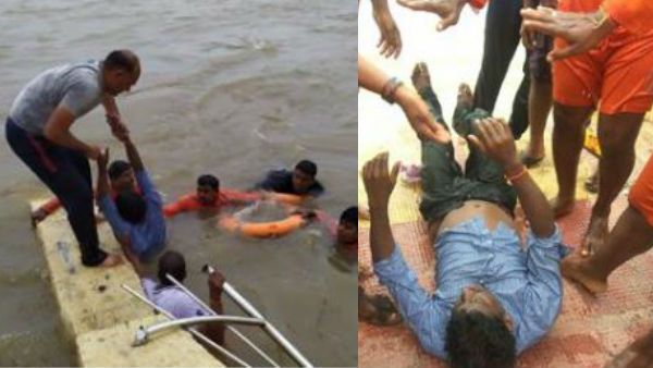 గణేశ్ నిమజ్జనంలో అపశ్రుతి.. ప్రకాశం బ్యారేజీలో యువకుడు.. చివరకు సేఫ్‌గా..!