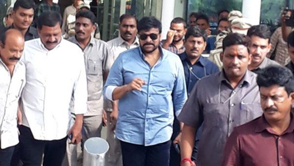 చిరంజీవికి ఘనస్వాగతం.. విశ్వ న‌ట‌చ‌క్ర‌వ‌ర్తి ఎస్వీ రంగారావు విగ్రహావిష్కరణకు..