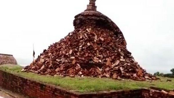 చారిత్రక వారసత్వానికి చెదలు: కుప్పకూలిన తట్లకొండ బౌద్ధ స్తూపం: 2000 సంవత్సరాల చరిత్ర..