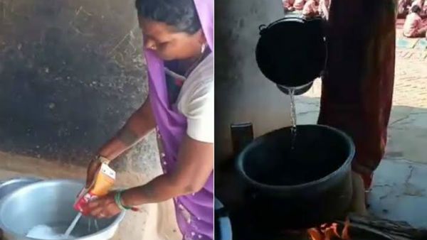 మధ్యాహ్న భోజనం..భయానకం: ఒక లీటర్ పాలలో బకెట్ నీళ్లు..విద్యార్థులకు సరఫరా