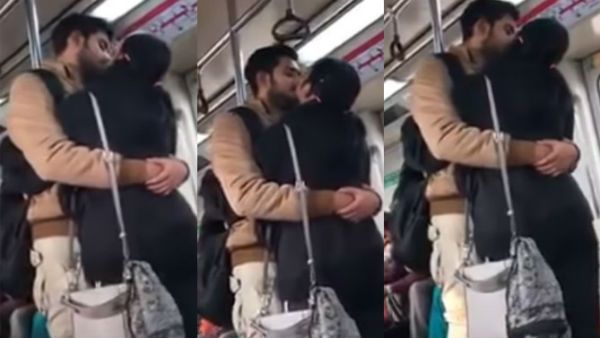 వారించినా వినలేదుగా: మెట్రో రైలులో రెచ్చిపోయిన ప్రేమజంట: ముద్దులతో ముచ్చట్లు..!