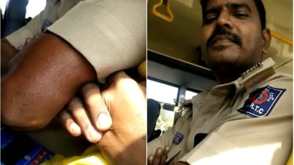 ప్రయాణికురాలి కండక్టర్ అసభ్య ప్రవర్తన: బస్సులో చెయ్యి పట్టుకుని మరీ.. !