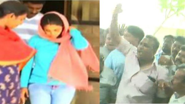 మారుతిరావు కోసం స్మశానానికి కూతురు.. అమృత గోబ్యాక్ నినాదాలు.. దాడికి యత్నం.. కాపాడిన పోలీసులు..