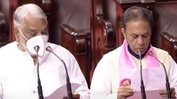 రాజ్యసభ: బీజేపీకి టీఆర్ఎస్ ఝలక్ -సంస్కృతం వద్దు- హిందీనే ముద్దు - కేశ‌వ‌రావు, సురేశ్ రెడ్డి ప్ర‌మాణం