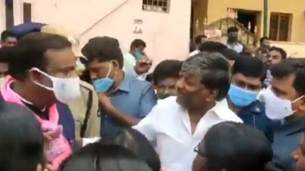 గ్రేటర్‌పై గులాబీ జెండా అంత ఈజీ కాదా?: టీఆర్ఎస్ ఎమ్మెల్యేకు నిరసన సెగ: పరిహారం కోసం