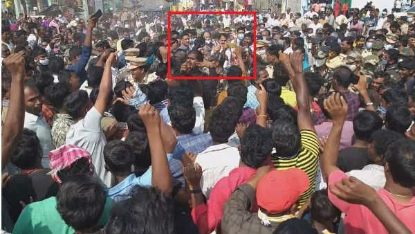 ఎంపీ మోపిదేవి చీరాల పర్యటనలో ఉద్రిక్తత, వాడరేవులో ఎస్సై కారు ధ్వంసం , ఆమంచి వర్గీయుడిపై దాడి