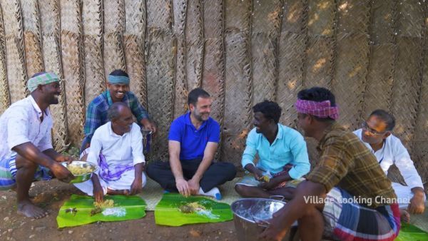 తమిళనాడు ఎన్నికల వేళ రాహుల్‌ యూట్యూబ్‌ హంగామా- పుట్టగొడుగుల బిర్యానీ తింటూ