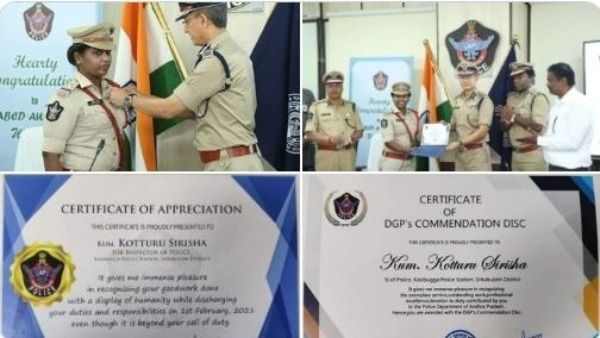 అనాథ శవాన్ని మోసుకెళ్లిన ఎస్ఐ శిరీషకు డిస్క్ అవార్డ్, ప్రశంసా పత్రం: డీజీపీ అభినందనలు