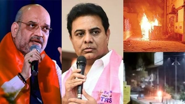 బైంసా ఘర్షణలపై కేంద్రమంత్రి అమిత్ షా ఆరా: డీజీపీకి కిషన్ రెడ్డి ఫోన్, కేటీఆర్ స్పందన