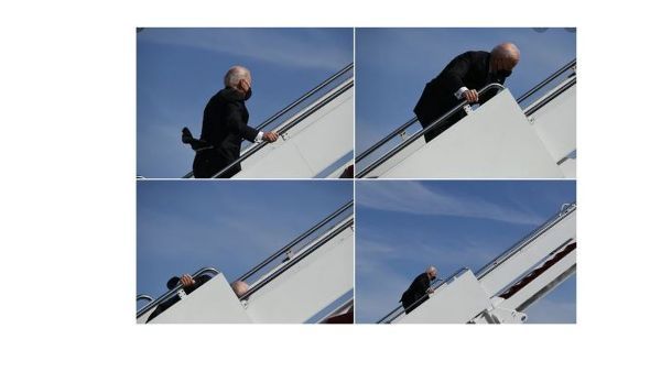 అధ్యక్షా.. ఇదేంది, విమానం ఎక్కేసమయంలో తుళ్లిపడిన బిడైన్, 3 సార్లు..